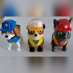 Set of Three Rubble & Crew Toy Figures